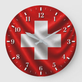Reloj Redondo Grande 2026 Swiss flag watch