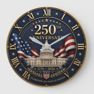 Reloj Redondo Grande 250th Anniversary 1776–2026 United States