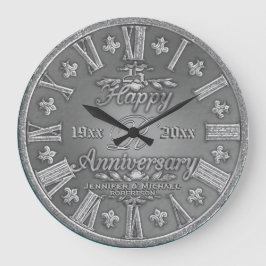 Reloj Redondo Grande 25° Aniversario del Boda de Plata