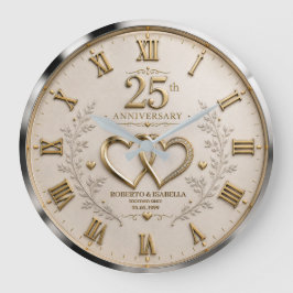Reloj Redondo Grande 25th wedding anniversary 25 years anniversary