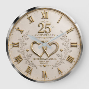 Reloj Redondo Grande 25th wedding anniversary 25 years anniversary