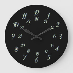 Reloj Redondo Grande 3D 24 caras de la hora