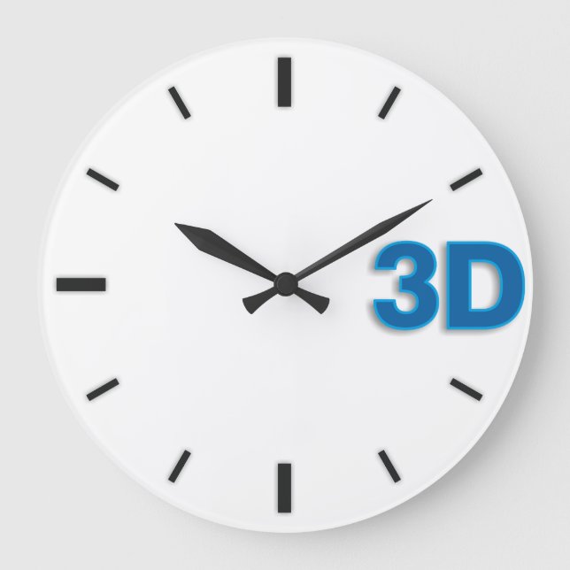 Reloj Redondo Grande 3D O'Clock 2-B1. (Anverso)