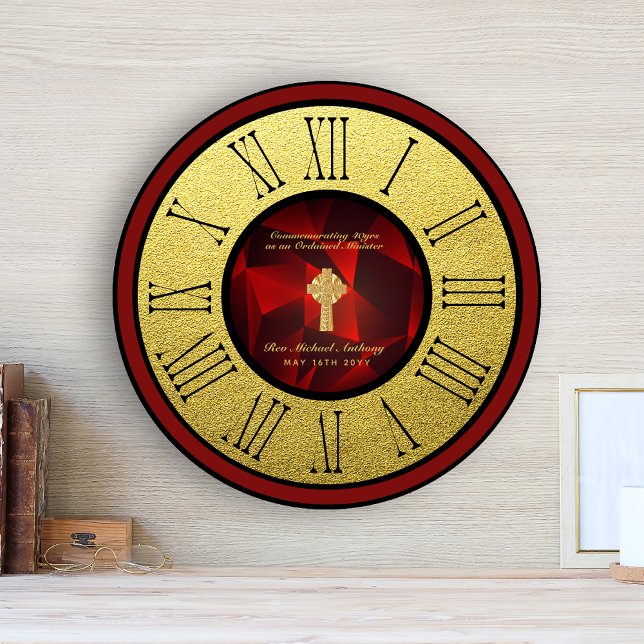 Reloj Redondo Grande 40° Aniversario de la Ordenación Ruby Gold Persona (Subido por el creador)