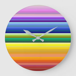 Reloj Redondo Grande 42 Rayos Espectro Arcoiris