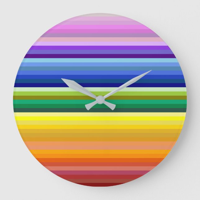 Reloj Redondo Grande 42 Rayos Espectro Arcoiris (Anverso)