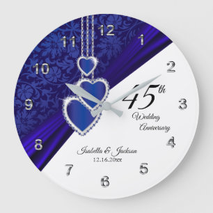 Reloj Redondo Grande 45/65 Aniversario del Boda de Sapphire Keepsake