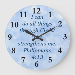Reloj Redondo Grande 4:13 de los filipenses