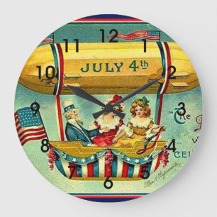 Reloj Redondo Grande 4 de julio - El día que celebramos