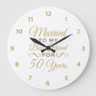 Reloj Redondo Grande 50º Aniversario de Bodas Mejor Amigo