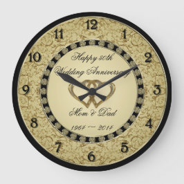Reloj Redondo Grande 50.ª muralla de aniversario Boda