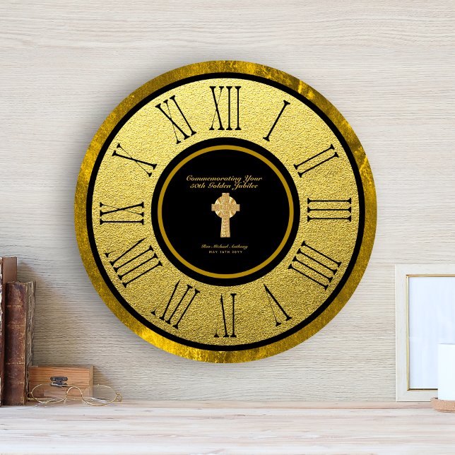 Reloj Redondo Grande 50.ª PERSONALIZADO del Aniversario de la Ordenació (Subido por el creador)