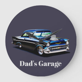 Reloj Redondo Grande 57 Blown Classic Car Muscle Street Rod