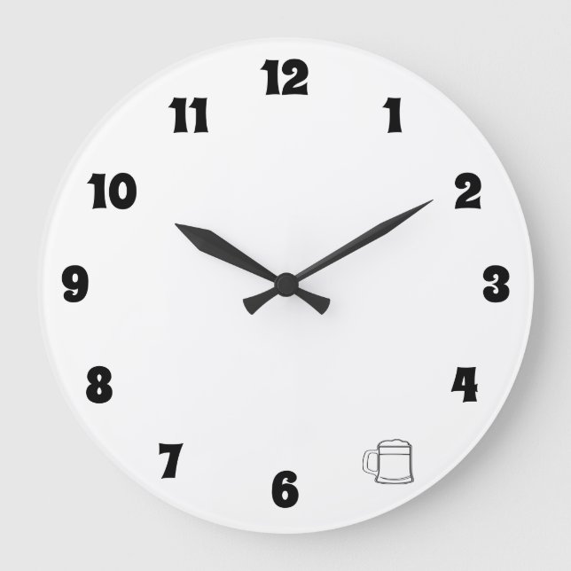 Reloj Redondo Grande 5 O'Clock En Algún Lugar (Anverso)