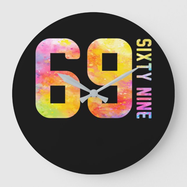 Reloj Redondo Grande 69 Años Sesenta Y Nueve (Anverso)