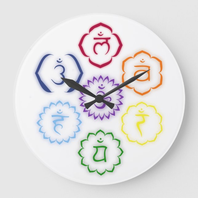 Reloj Redondo Grande 7 Chakra Clocks (Anverso)