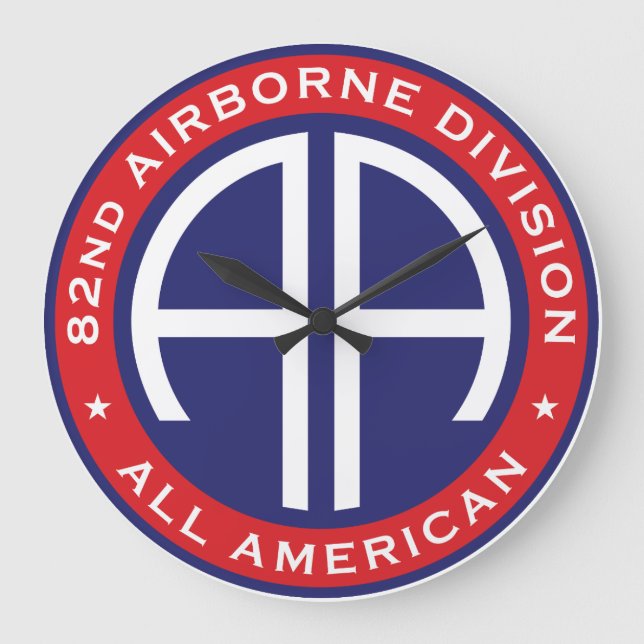 Reloj Redondo Grande 82.ª División Aérea All American Casual Patch (Anverso)