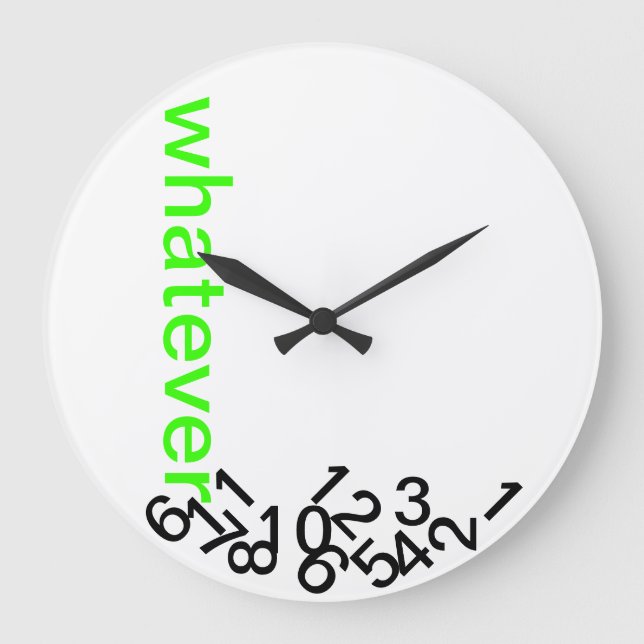 Reloj Redondo Grande ¡A cualquier hora! (Anverso)