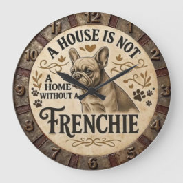 Reloj Redondo Grande A House Is Not a Home Without a French Bulldog