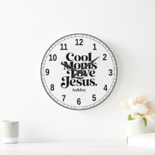 Reloj Redondo Grande A las mamás geniales les encanta Jesús