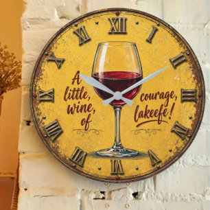 Reloj Redondo Grande A Little Wine Of Courage