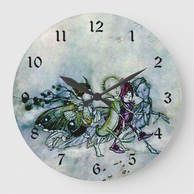 Reloj Redondo Grande A Midsummer Night's Dream Fairies (Anverso)