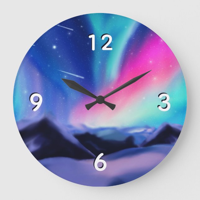 Reloj Redondo Grande A Million Aurora Dreams (Anverso)