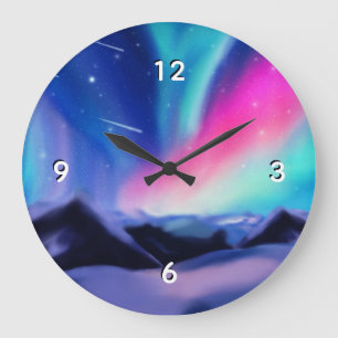 Reloj Redondo Grande A Million Aurora Dreams Large Clock