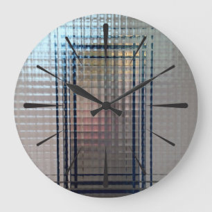 Reloj Redondo Grande A través de las puertas de cristal