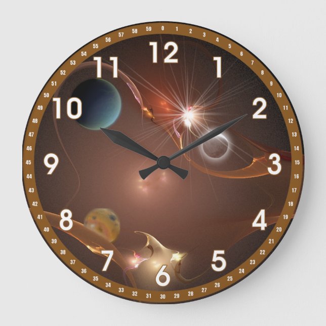 Reloj Redondo Grande A Warp In Time (Anverso)