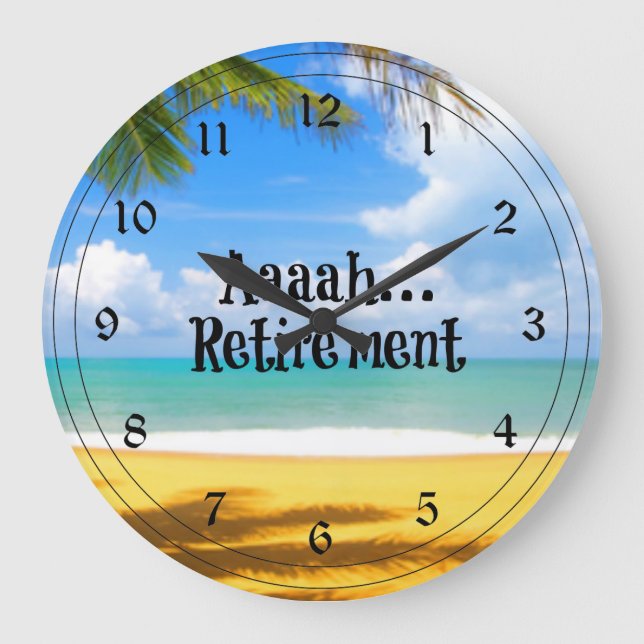 Reloj Redondo Grande Aaah...jubilación y relajación (Anverso)