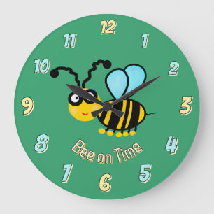 Reloj Redondo Grande ¡Abeja a Tiempo! – Divertido