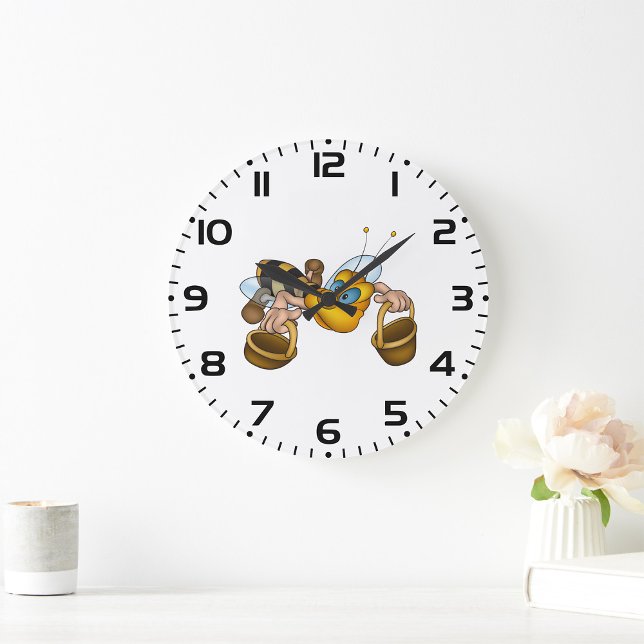 Reloj Redondo Grande Abeja de miel con cestas Ilustracion de abejas div (Subido por el creador)