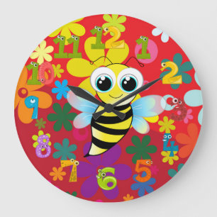 Reloj Redondo Grande Abeja feliz