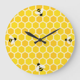 Reloj Redondo Grande Abeja ocupada de zumbido