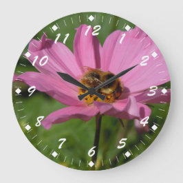 Reloj Redondo Grande Abeja ocupada en Cosmo