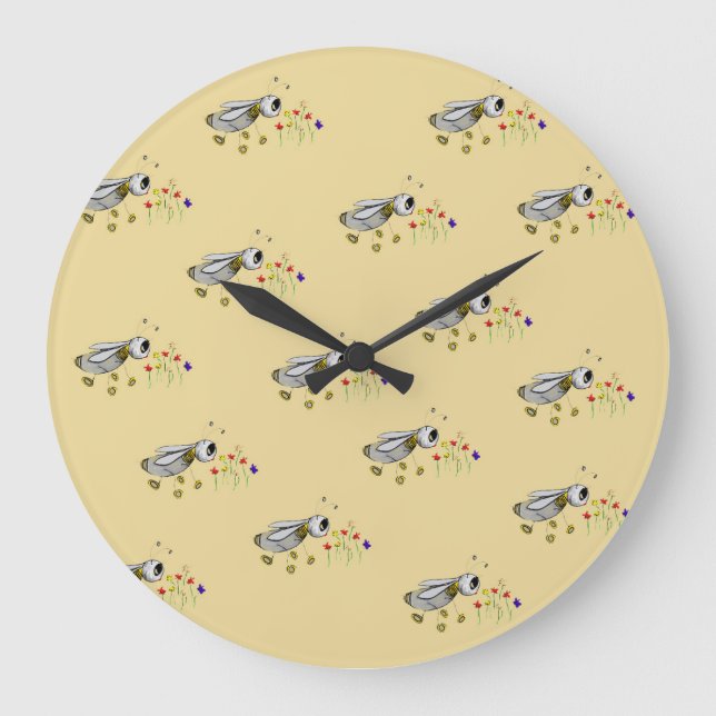 Reloj Redondo Grande Abejas de primavera (Anverso)