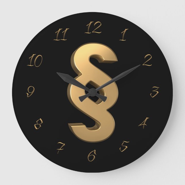 Reloj Redondo Grande Abogado de derecho (Anverso)