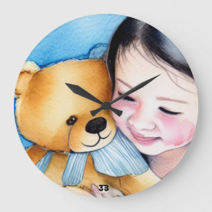 Reloj Redondo Grande Abrazo de oso