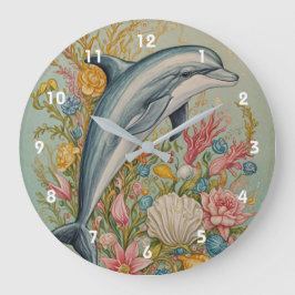 Reloj Redondo Grande Abrazo oceánico