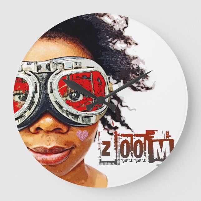 Reloj Redondo Grande Absolutely Cool Zoom Wall Clock! (Anverso)