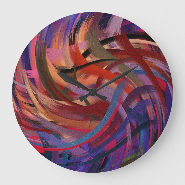 Reloj Redondo Grande Abstract Art #19 (Anverso)