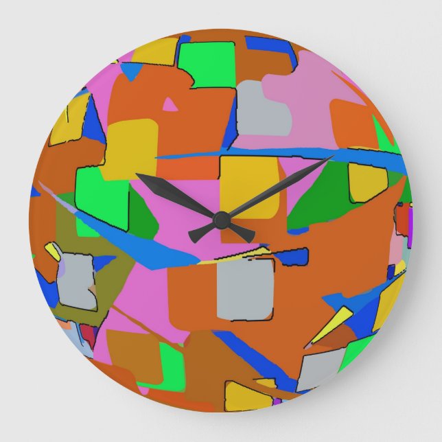 Reloj Redondo Grande Abstract Colors (Anverso)