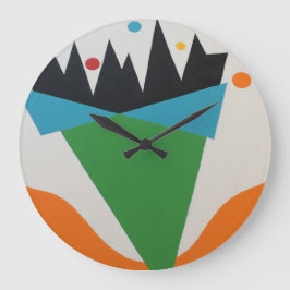 Reloj Redondo Grande Abstract Confetti Cone Round Clock
