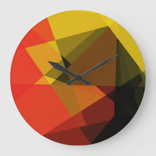 Reloj Redondo Grande Abstract Cubism Pattern