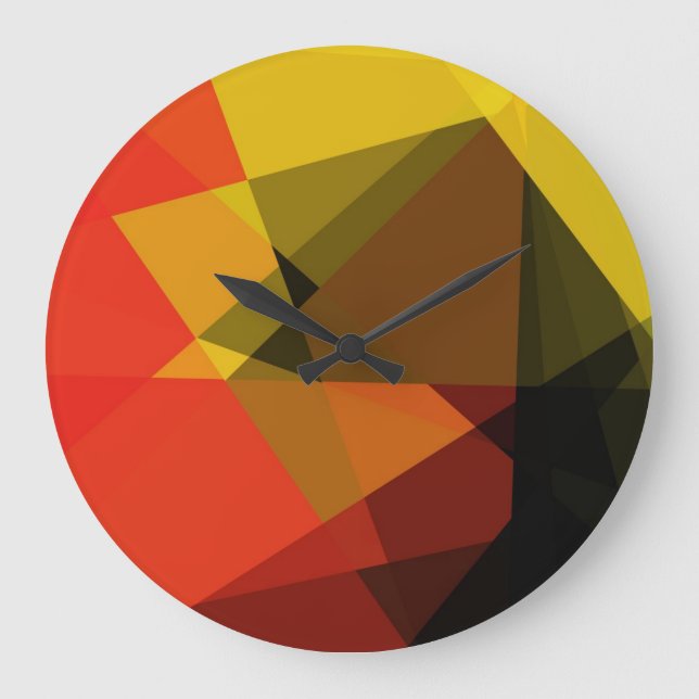 Reloj Redondo Grande Abstract Cubism Pattern (Anverso)