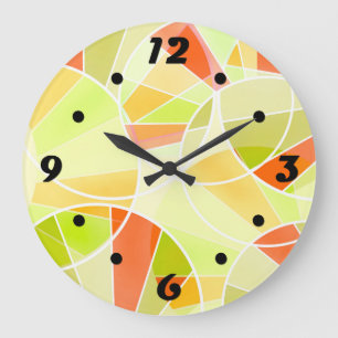 Reloj Redondo Grande Abstract geometric pattern large clock
