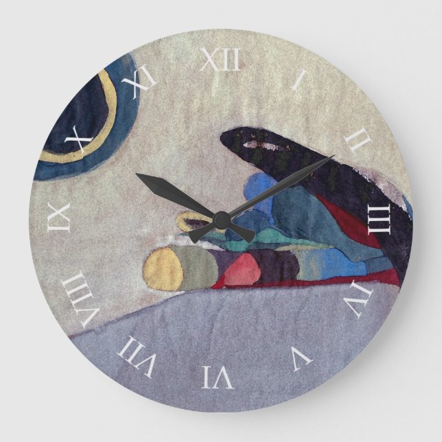 Reloj Redondo Grande Abstract Modern Art Wall Clock (Anverso)