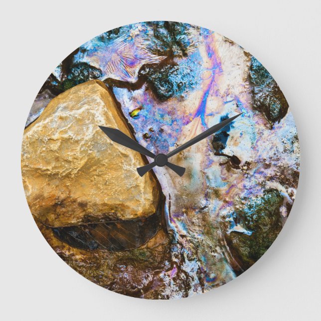 Reloj Redondo Grande abstract nature still water large clock (Anverso)