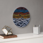 Reloj Redondo Grande Abstract Seafront Painting by Alfred Fox<br><div class="desc">Abstract Seafront Painting by Alfred Fox Large Clock.</div>